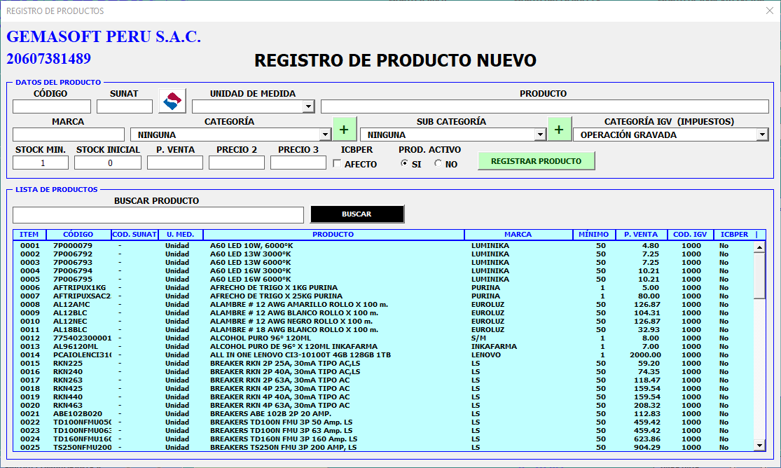 RegitroProductos