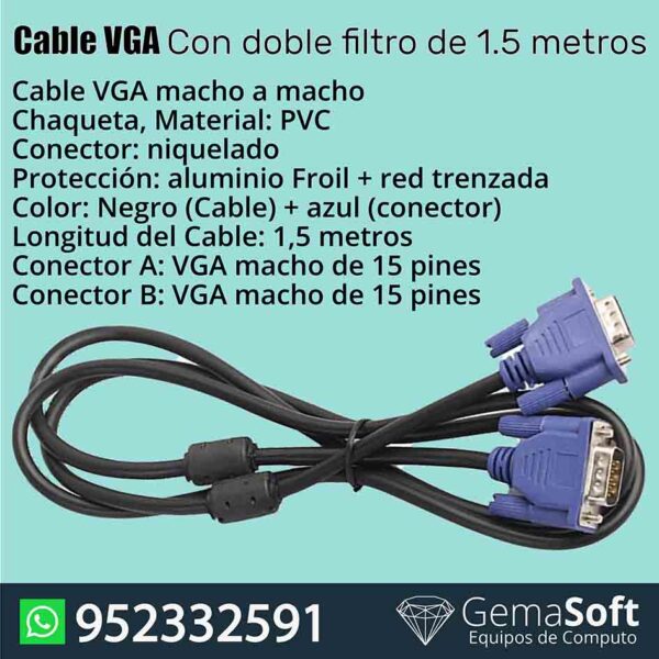 Cable VGA de 1.5m